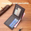 DGSenpi Men's Wallet Multiple Card Slots Fashion Short Business Wallet Soft Leather Money Bag. 