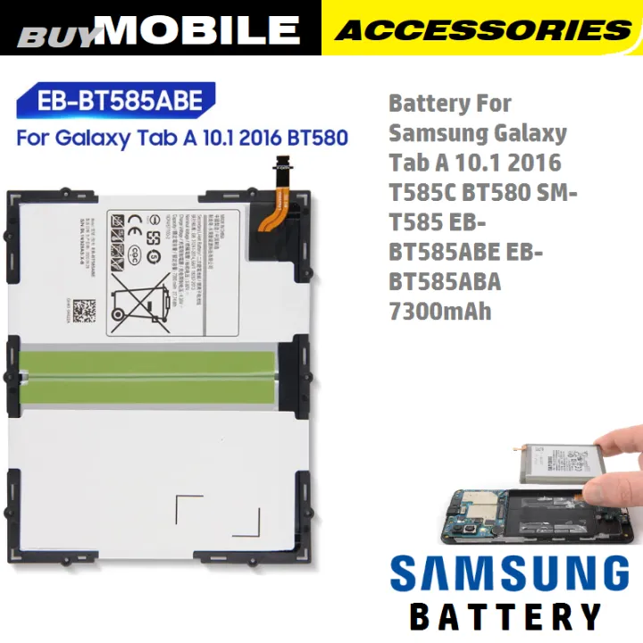 Battery For Samsung Galaxy Tab A 10.1 2016 T585C BT580 SM-T585 EB-BT585ABE EB-BT585ABA 7300mAh