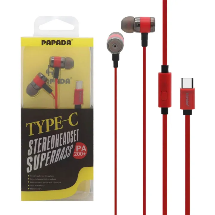 PA200%20Smart%20Stereo%20Headset%20Handfree%20Earphone%203.5mm%20/%20Type%20C%20Earphone%20With%20Mic%20-%20Image%203