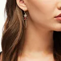 【ALLGOOD】1Pair Earrings Cow Shape Wedding Jewelry Rhinestone Ladies Dangle Earrings for Birthday Pary Earrings Wedding Jewelry Dangle. 
