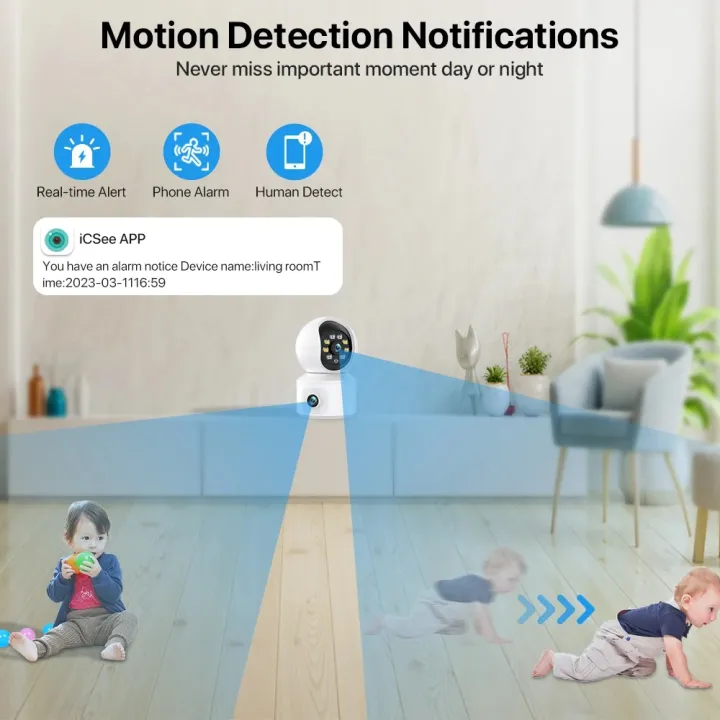 ITECH%206MP%20WiFi%20Camera%20with%20Dual%20Screens%20Two-Way%20Audio%20Baby%20Monitor%20Indoor%20PTZ%20IP%20Cameras%20CCTV%20Surveillance%20Home%20Security%20ICSee%20WID%20-%20Image%203