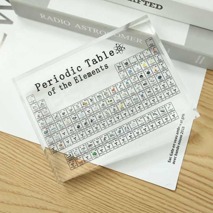 Acrylic Display Periodic Table With Real Elements For Kids School ...