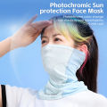 WEST BIKING Photochromic Sun Protection Balaclava Summer Cycling Headwear Face Mask Bicycle Motorcycle Cooling Sport Gear. 