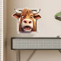 Funny Cow Wall Sticker Window Living Room Background Decorations Wallpaper Creative Animals Self Adhesive Decals M1107. 