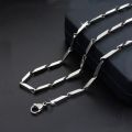 Fashion Frill Men's Double Coated Popular Stainless Steel Silver Chain For Men Boys Girls Stylish Necklaces Silver Chain Anniversary Love Gift For Husband Unisex Chains. 