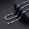 Fashion Frill Men's Double Coated Popular Stainless Steel Silver Chain For Men Boys Girls Stylish Necklaces Silver Chain Anniversary Love Gift For Husband Unisex Chains. 