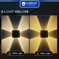 UZBOO Solar Outdoor Lighting Wall Shadow Light Solar Outdoor Waterproof Lamp Up And Down Dual Color Luminescent High Brightness Wall Spotlights Door Signs And Wall Lights. 