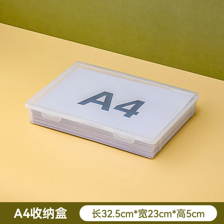 Office%20Document%20Storage%20Box%20with%20Lid%20Desk%20File%20Organizer%20Transparent%20Flip%20Cover%20a3%20Paper%20a4%20Storage%20box%20-%20Image%206