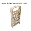 Deskside Bookshelf 5 Tier Book Rack Large Compact Sturdy Storage Bookshelf. 