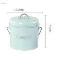 3L Compost Bin Countertop Indoor for Odor Filtration Rust Easy Clean. 