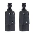 2X Black IEC-320 C14 Male Plug AC Power Inlet Socket Connector 250V 10A. 