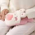 Bargain price Cute Hot Water Bottle Bag for Girls Rubber Plush Hand Warmer Heat Pack Warm Belly Instant Hot Pack Winter Water Heating Pad. 