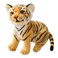 Tiger Plush Toy Stuffed Lifelike Animal Toys for Children 23CM Yellow. 