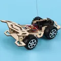 DIY RC Car Toys Assembly Wooden Building Vehicle Toys Racing Car Toy Scientific Experiment Model Kits Gift for Kids. 