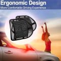 umbar Mesh Back Brace Support Office Home Car Seat Chair Ventilate Cool Cushion Pad with Massage | Breathable, Massage Beads for Ultimate Comfort, Lumbar Support, Back Support with Wooden Beads Provide Massage Feature, Breathable Back Support Cushion. 