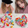 100 PCS Mini Hair Claw Clips For Women Girls Cute Candy Colors Beads Headwear. 