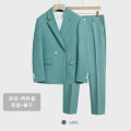 Spring and Autumn New Korean Style Loose Suit Suit Men's Casual Lightly Mature Men's Small Suit Ruffle Handsome Stylish Flow Jacket. 