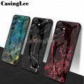 For Samsung A15 case Fashion Marble Tempered Glass Protector Soft Frame Silicon Cover For Samsung Galaxy A15 Back Cover Phone cases. 