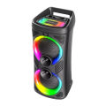 KTS-1860 Portable Wireless Bluetooth Speaker with Mic Partybox LED Light RGB Support Mic, FM, AUX, USB, SD Card Karaoke Speaker Buffel Subwoofer Music Player Party Box with Microphone KTS Speaker KTS 1860. 