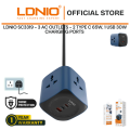 LDNIO SC3319 Power Strip Cube with 3 Universal Outlets and 2 USB C + 1 USB Port 65W PD Fast Charging – 2M Power Cord Extension Socket. 