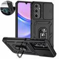For Samsung Galaxy A16 Case Armor Magnetic Ring Stand Phone Cases For Samsung A16 A 16 5G Slide Camera Protect Back Cover. 