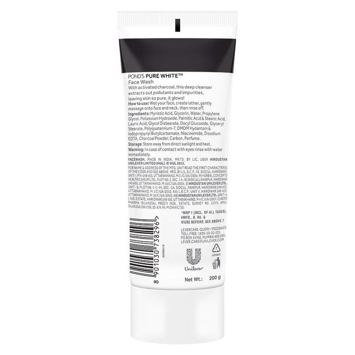 Pond's%20Pure%20White%20Anti%20Pollution%20Activated%20Charcoal%20Face%20Wash,%20200%20g%20FROM%20INDIA%20(SAM)%20-%20Image%202