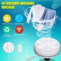 USB Mini Washing Machine Portable Ultrasonic Turbine Laundry Washer Travel Home. 