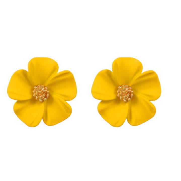 New Petal Flower Studs Bloom Floral Earrings for Women Girl New