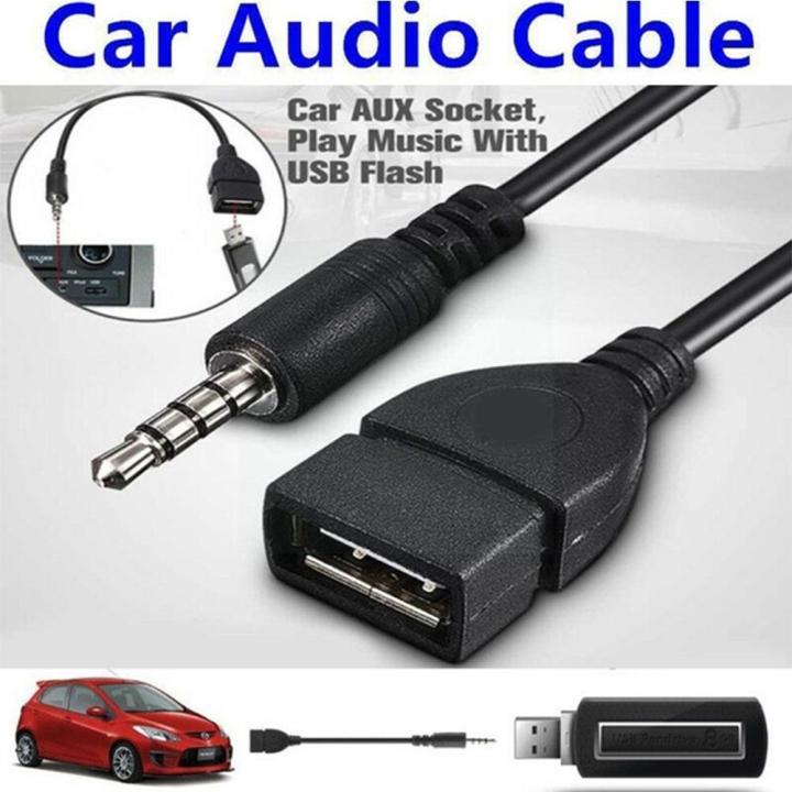 USB Female to 3.5 Male Audio Plug AUX Jack to USB 2.0 Stereo Female Car Type the in Audio OTG Plug Adapter Cable Converter I0R1