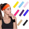 2Pcs Sport Cotton Sweatband Headband for Women Yoga Hairband Gym Stretch Headbands Elastic Fitness Basketball Band Best High Quality Cotton Hair Band Latest Fashion for Gym, Fitness, cycling, hiking, climbing.. 