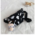 【New release】Fanny Pack for Women Fashion Cow Print Waist Pack Handbag Adjustable Strap for Travel Sports Festival canvas panelled bag. 