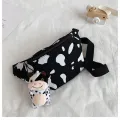 Pack for Women Fashion Cow Print Waist Pack Handbag Adjustable Strap for Travel Sports canvas panelled. 