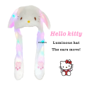 HOT Props, cosplay, cartoon fluff, funny hat, move, KittyHello, cute, excellent brand, black beauty, with ears, glowing, cute stitching, LED plush jumping hat. 