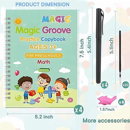 Kids%20Magic%20Writing%20Book%20Set%20-%204%20Pack%20Magical%20Copybooks%20with%20Three-Dimensional%20Groove%20Design,Reusable%20Handwriting%20Practice%20Copybook%EF%BC%8CCursive%20writing%20workbook%20for%20age%203-8%20-%20Image%206