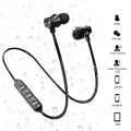 Headphones with microphone plugs, wireless in-ear sound, sports waterproof ear, bluetooth headphones, stereo magnetic wireless headphones. 