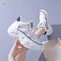 Women's Casual Sneakers Platform Shoes Female Vulcanized Shoes Trainers Shoes Sports Shoes for Athletic Hiking Work Autumn Spring Fitness , white, 40. 