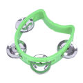 Hand Held Tambourine Metal Bell Plastic Percussion for KTV Party Kid Game Toy. 