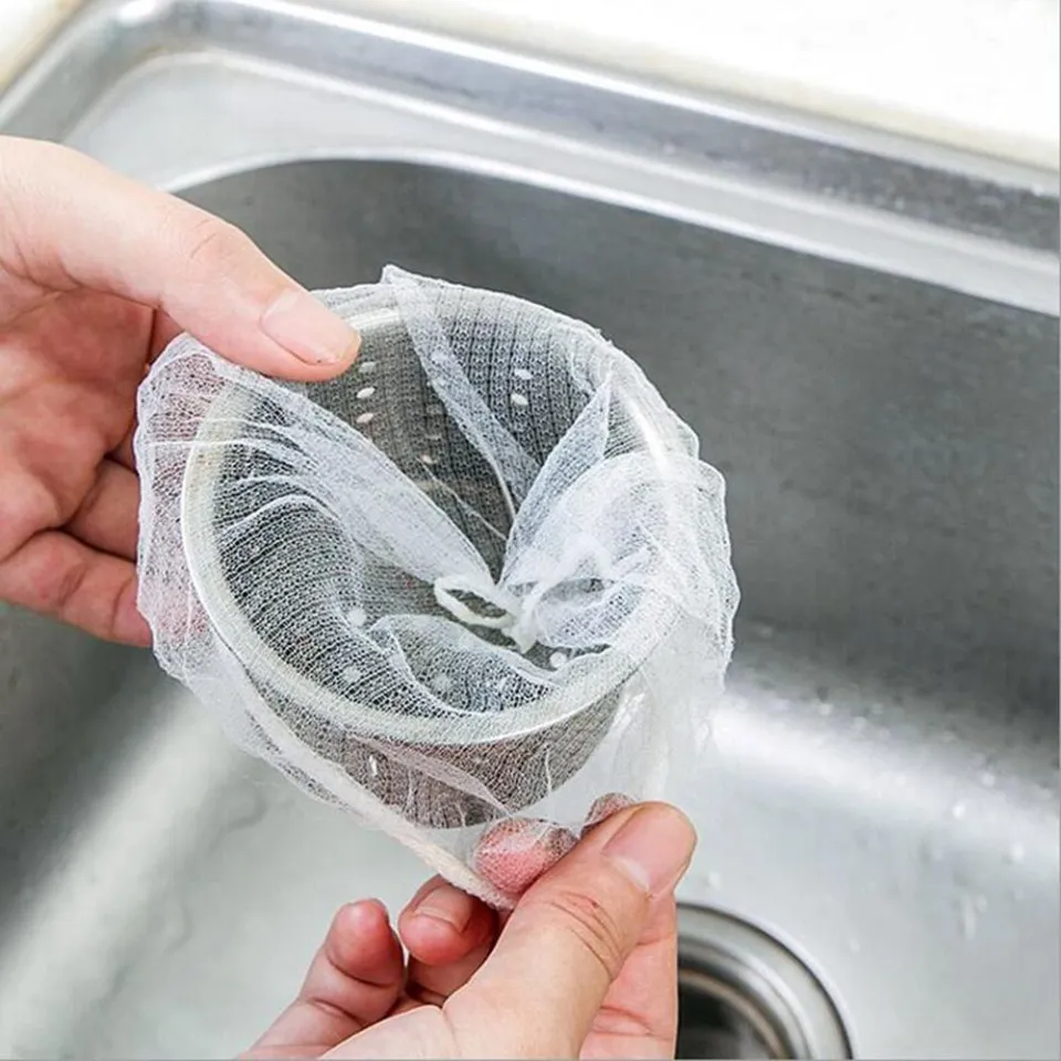 Kitchen Sink Filter Net Triangular Leftovers Strainer Mesh Anti-Clogging Disposable Residue Separation Hanging Bag Drain Tools