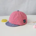 Summer Baby Boy Hat Casual Striped Kids Baseball Cap Baby Beret Caps Soft Eaves Sun Hat. 