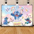 spiderman birthday decorations Disney Lilo Stitch Party Backdrops Children's Happy Birthday Decoration Photographic Background Decorations Kids Decor BannerBalloons. 