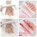 UV Semi-Cured Gel Nail Wraps Stickers Strips French Long Lasting Full Cover LED Gel Semi Cured Nail Sliders For Nail Extension. 