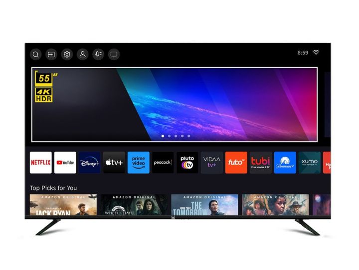 MI+ 55 inch Smart Android 14 Bluetooth 4K UHD LED Frameless TV with Smart Remote