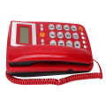 Big Button Corded Phone LCD Brightness Adjustment Red Corded Landline Phone Sturdy HD Hands Free Calling for Senior for Office. 