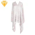 Plant Flower Patterned Wrap Stylish Floral Jacquard Shawl with Tassel Detail Perfect for Spring Autumn for Versatile Wrap Bright Color Women Wrap. 