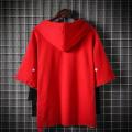 Summer Short Sleeve Men's Trendy Korean Style ins Trendy Red T T-shirt Loose Clothes Men's Top Summer Summer T-shirt. 