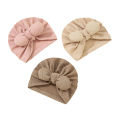 I Love Dad Bowknot Headband Turban For Girls Solid Color Warm Beanie Hat Soft Cotton Newborn Toddler Pullover Cap Headwrap. 