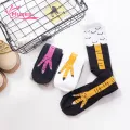 Muses Mall Color Matching Stockings Chicken Feet Print Over Knee Length Anti-slip Warm Calf Socks for Women Perfect Valentine's Day Gift Women Chicken Feet Stockings. 