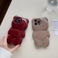 HOCE Korean Glitter 3D Bear Cute Phone Cases For iPhone 17 16 15 14 13 12 11 Pro Max 14 15 16 Plus Case Silicone Cartoon Shockproof Cover. 