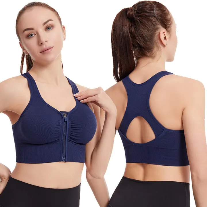 Women%20Zip%20Front%20Sports%20Bras%20Push%20Up%20Yoga%20Underwear%20Vest%20Wireless%20Post-Surgery%20Bra%20Active%20Yoga%20Gym%20Workout%20Top%20Plus%20Size%20-%20Image%202
