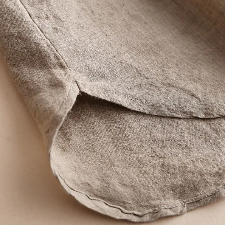 bellylady%20Cotton%20Linen%20Blouse%20for%20Women%20Loose%20Fit%20Solid%20Color%20Tops%20Round%20Neck%20Pullover%20Long%20Sleeves%20Shirt%20-%20Image%208